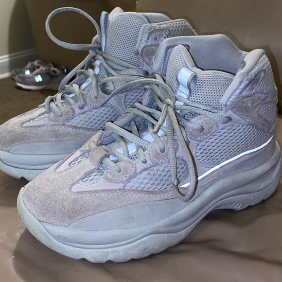 grey yeezy boots